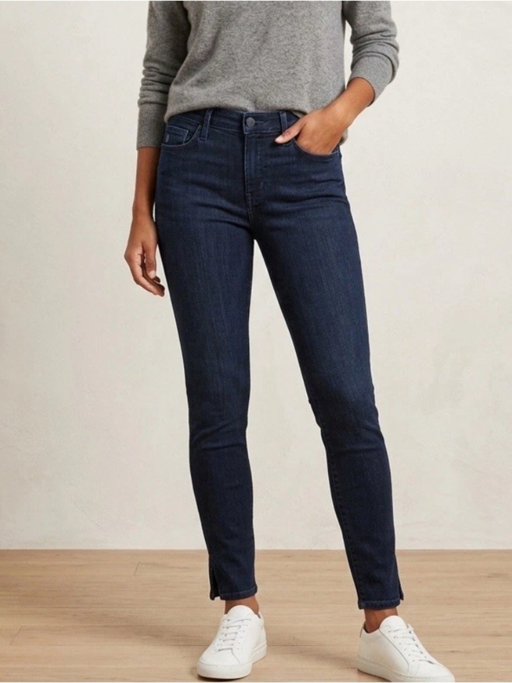 MOTHER Dark Blue High-Rise Skinny Jeans